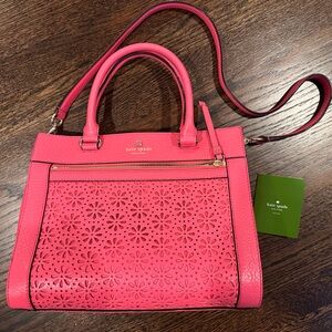 Pink leather New Kate Spade top handle bag